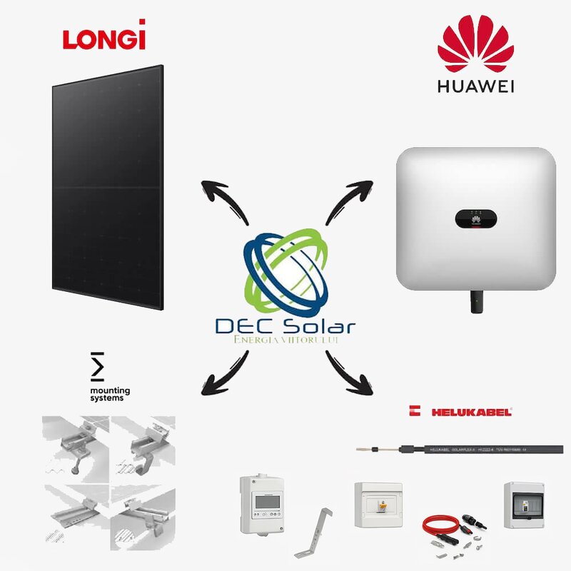 Kit Fotovoltaic Hibrid Prosumator Huawei 5.2 KWP monofazat